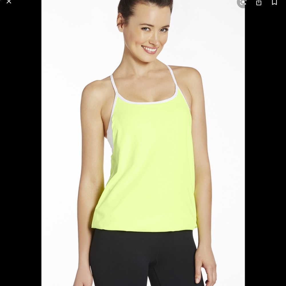 Fabletics Norwalk neon and white tank